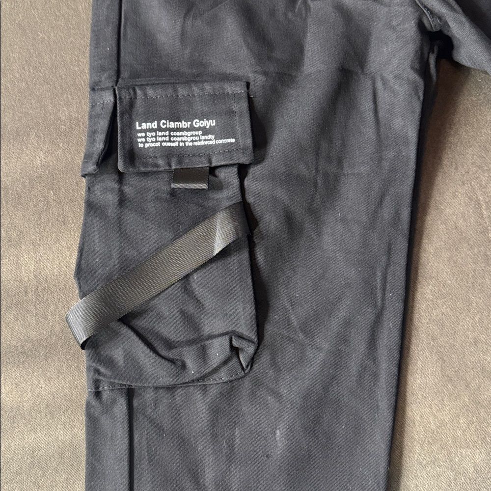 Teen Boys Black Streetwear Drawstring Cargo Utility Pants Size XS/XXS NWOT - Picture 6 of 12